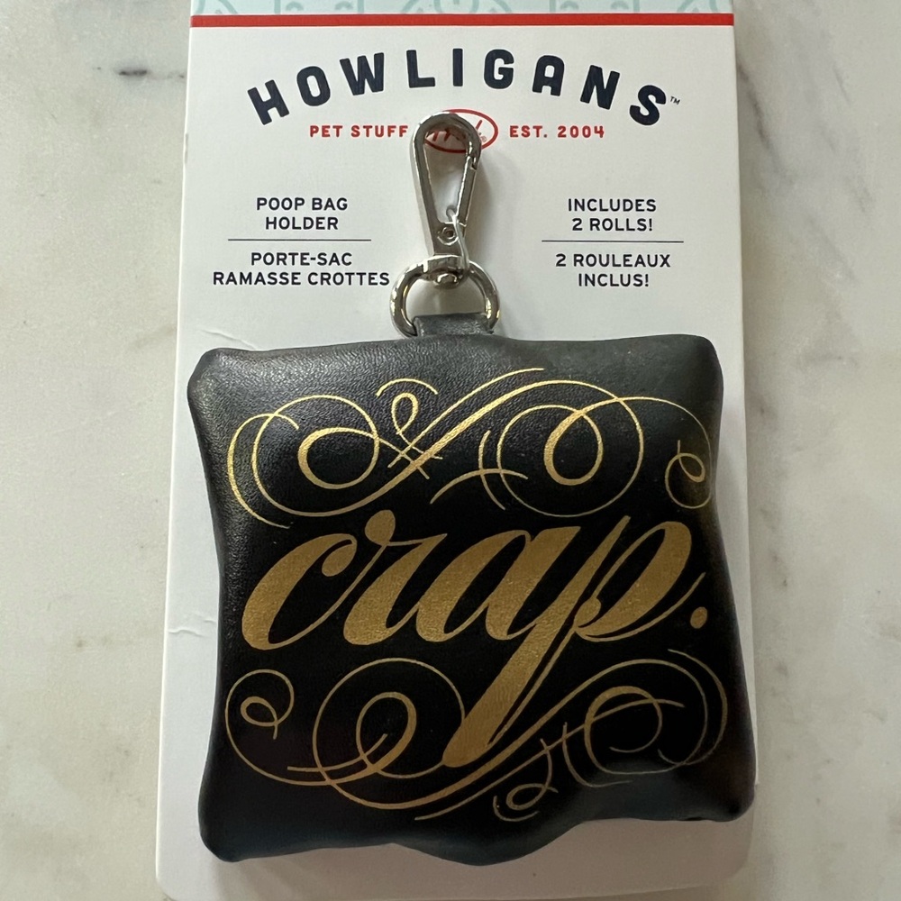 Howligans poop bag holder with rolls, this is new